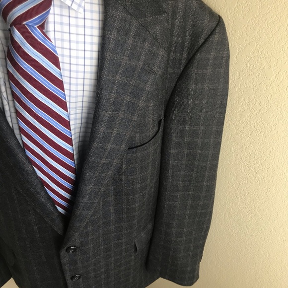 Lands' End Suits & Blazers Lands End 0 Wool Gray Plaid Jacket 44r